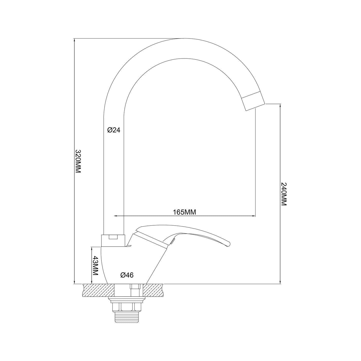 SANITAR SINK MIXER | AMBER-ZM8
