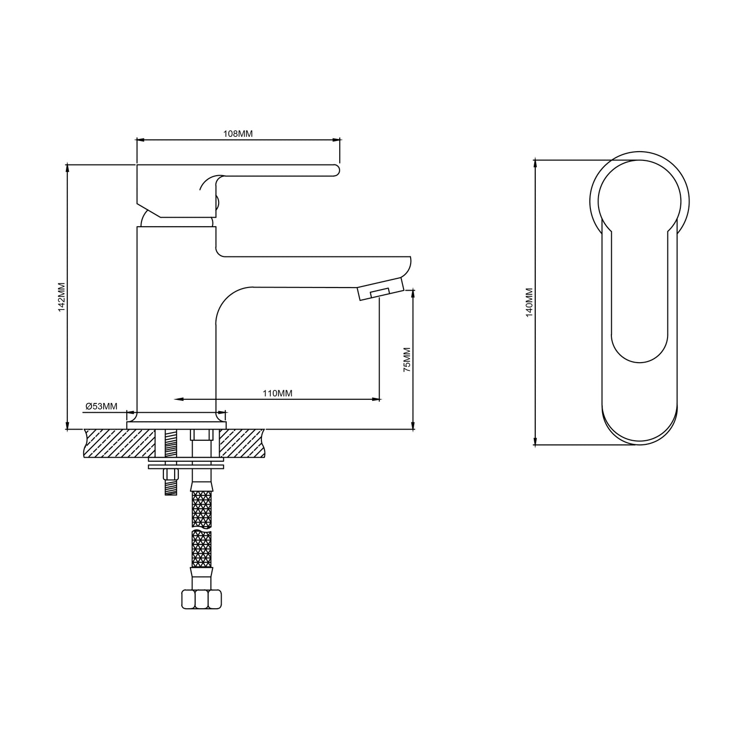 SANITAR WASH BASIN MIXER | BRASS | LYCA-WB