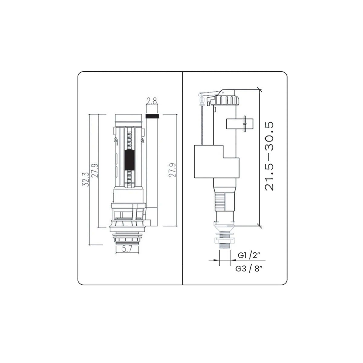 GRANDE DUAL FLUSH  GRCN 2PPDF4 E12