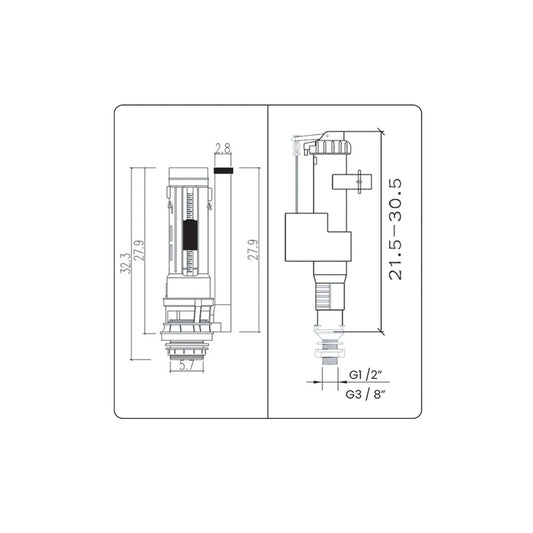 GRANDE DUAL FLUSH  GRCN 2PPDF4 E12