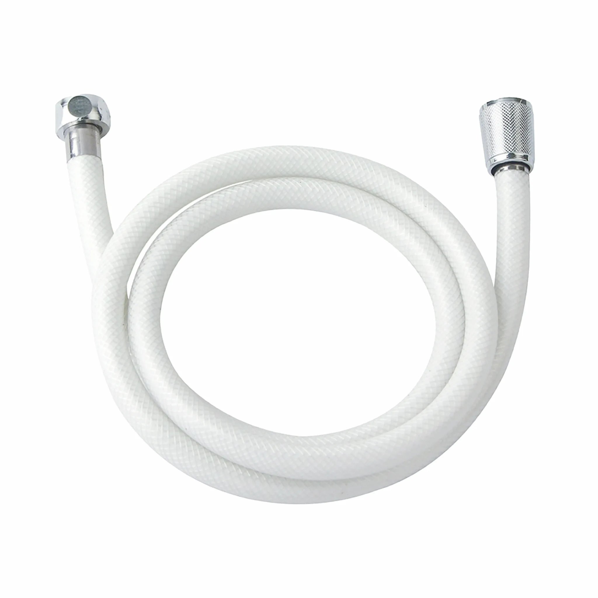 Grande PVC Shuttaf Hose 120cm SHTH SP1-120CM with chrome connectors on a white background.