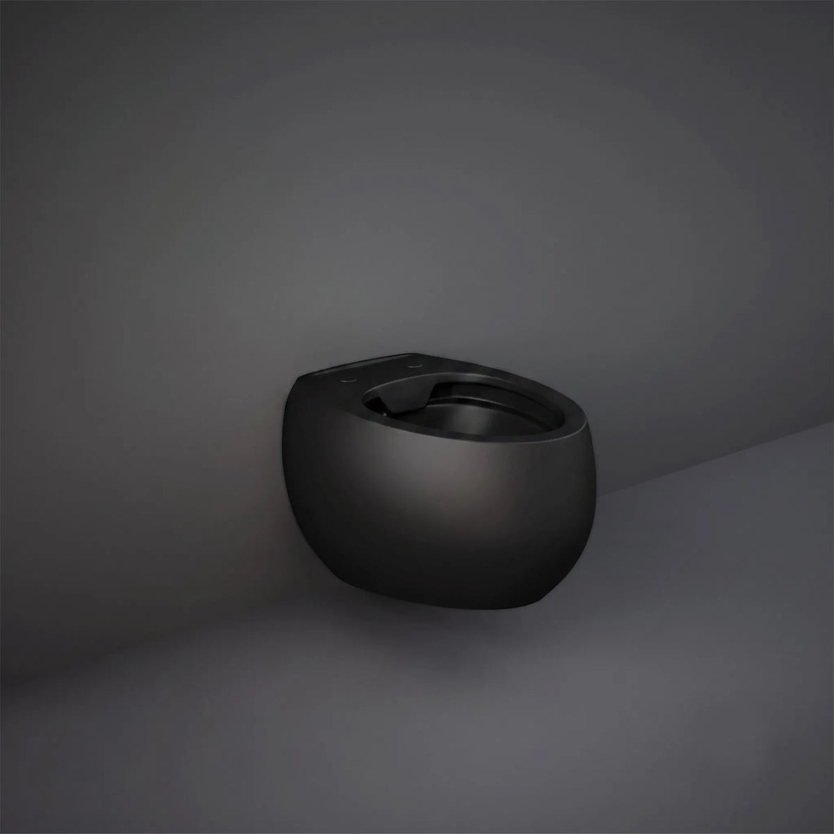 RAK-CERAMIC RIMLESS WALL HUNG WC W HIDDEN FIX CLOUD 56CM | MATT BLACK | CLOWC1446504A