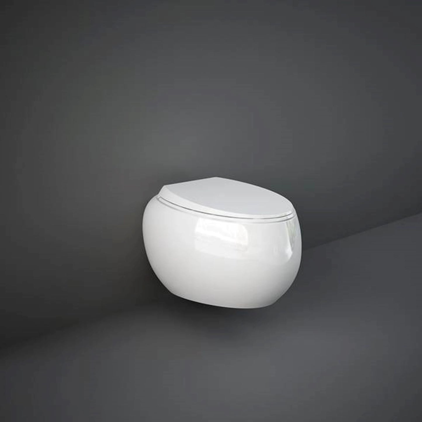 RAK-Cloud CLOWC1446AWHA rimless wall hung water closet in Alpine White, 560mm length with hidden fixing kit GL08CF5.