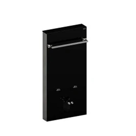 RAK Ceramics Ecofix wall-hung WC cabinet cistern in a bold Black finish (FS04RAKCABBLK), showcasing its slim rectangular design and premium aesthetic.