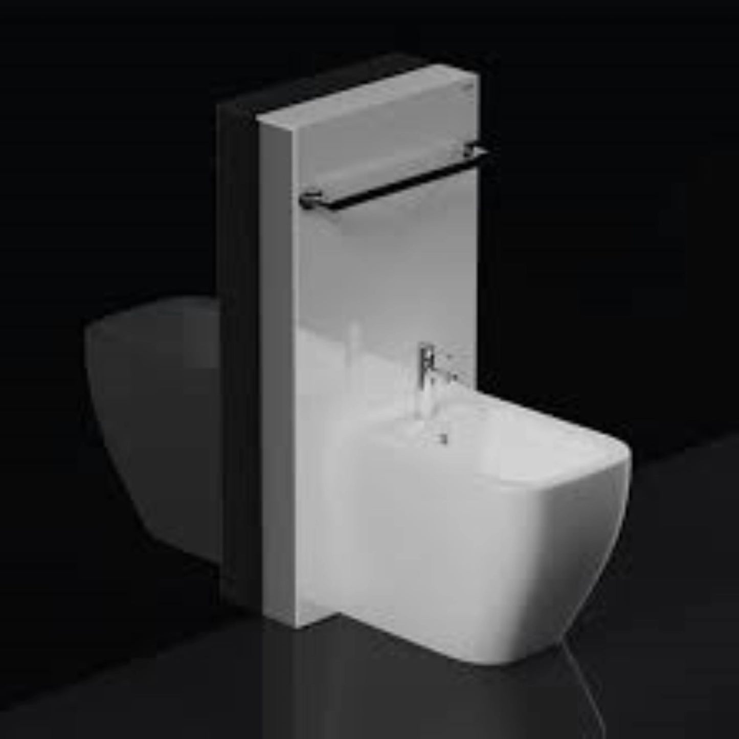RAK Ceramics Ecofix cabinet cistern frame for back-to-wall bidets in Alpine White (FS12RAKCAB01), showcasing its slim rectangular cabinet design.