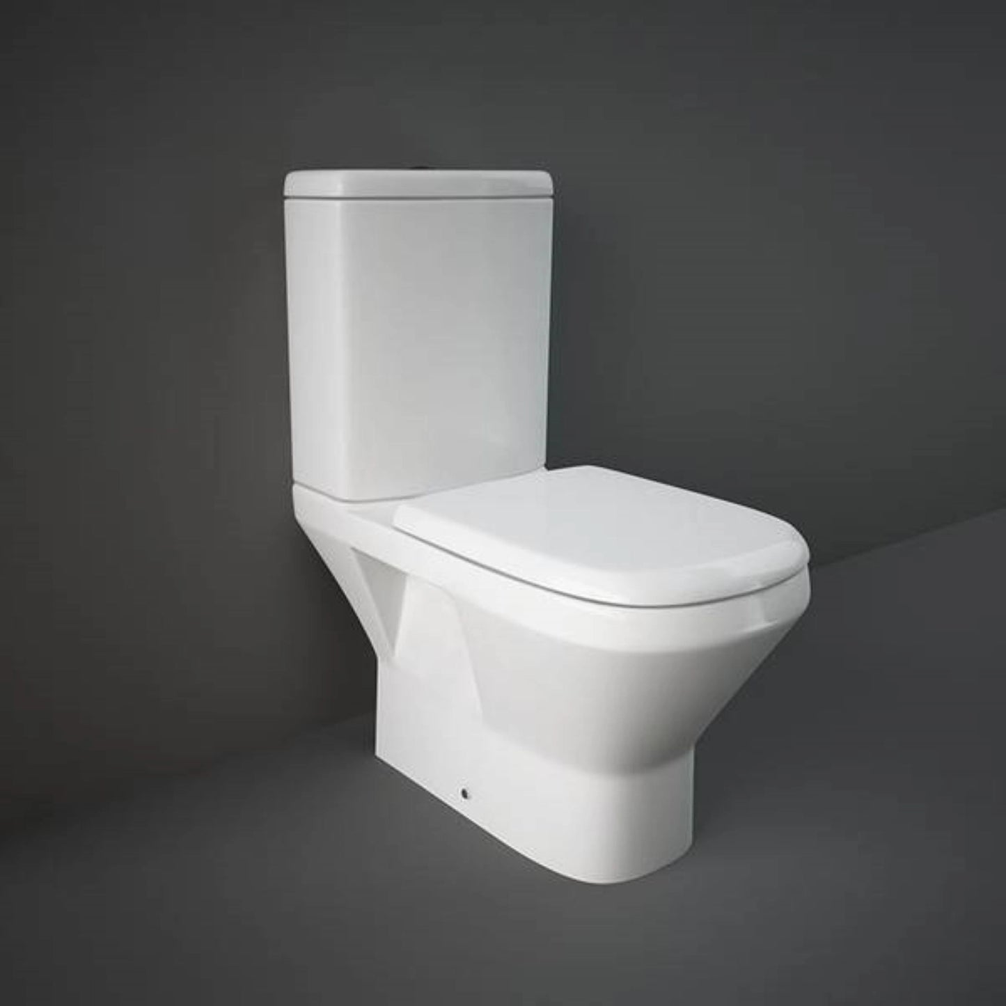RAK Ceramics Jumeirah S-Trap toilet pan in Alpine White (JM13AWHA) featuring an elegant oval bowl and a smooth, concealed trapway design.