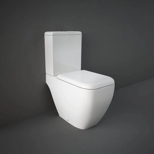 RAK Ceramics Metropolitan close-coupled S-Trap toilet pan in Alpine White (MP23AWHA) featuring a clean rounded rectangle bowl and concealed trapway.