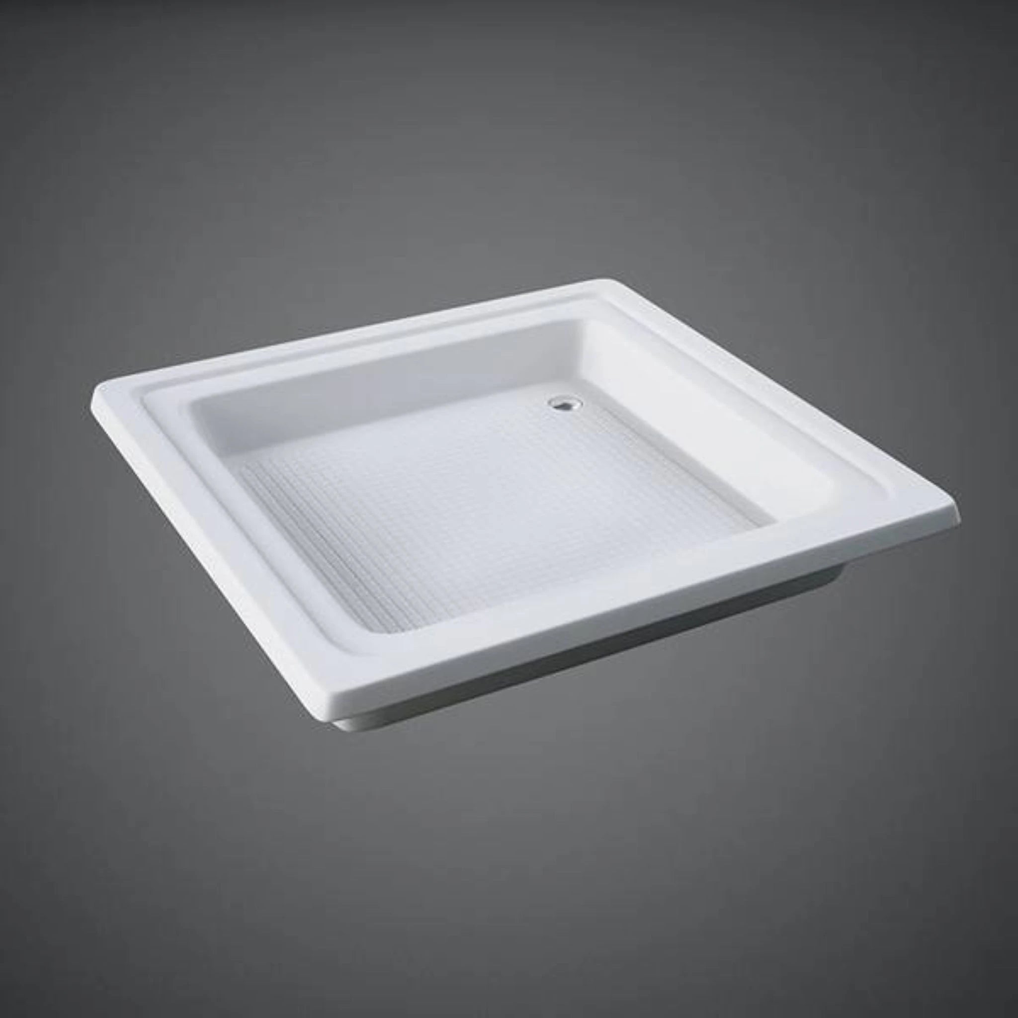 RAK-Kathy 70x70 cm Alpine White acrylic shower tray (SH03AWHA) featuring a square shape and smooth anti-slip texture.