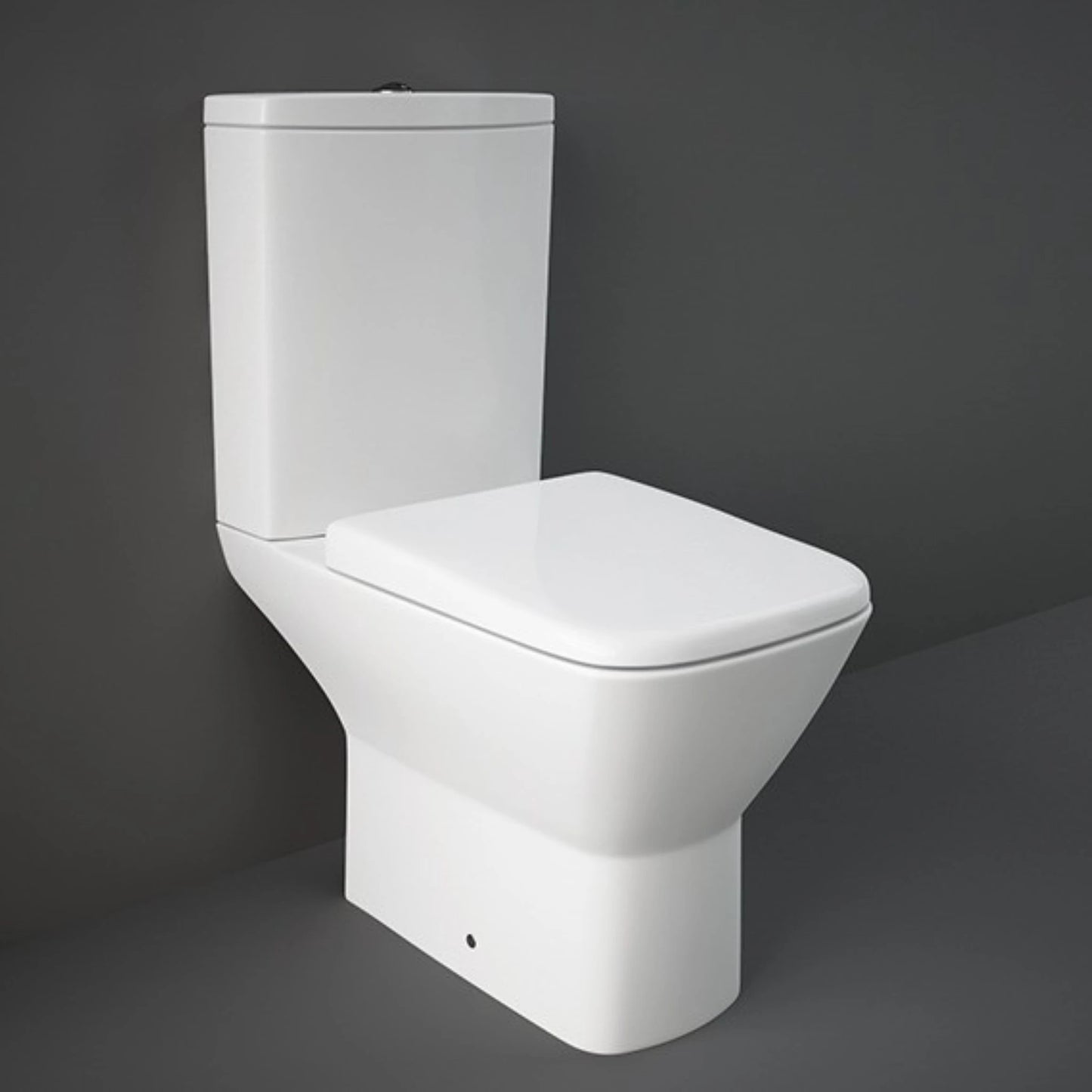 RAK Ceramics Summit SM03AWHA close coupled water closet pan in Alpine White, rectangular 65cm design with S-trap.