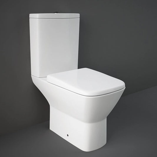 RAK Ceramics Summit SM03AWHA close coupled water closet pan in Alpine White, rectangular 65cm design with S-trap.