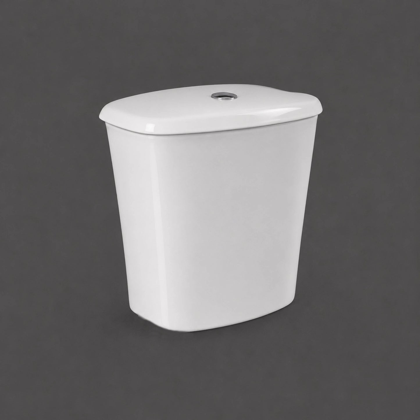 RAK Ceramics Karla KR10AWHA white vitreous china water tank with a bottom inlet and dual flush button.