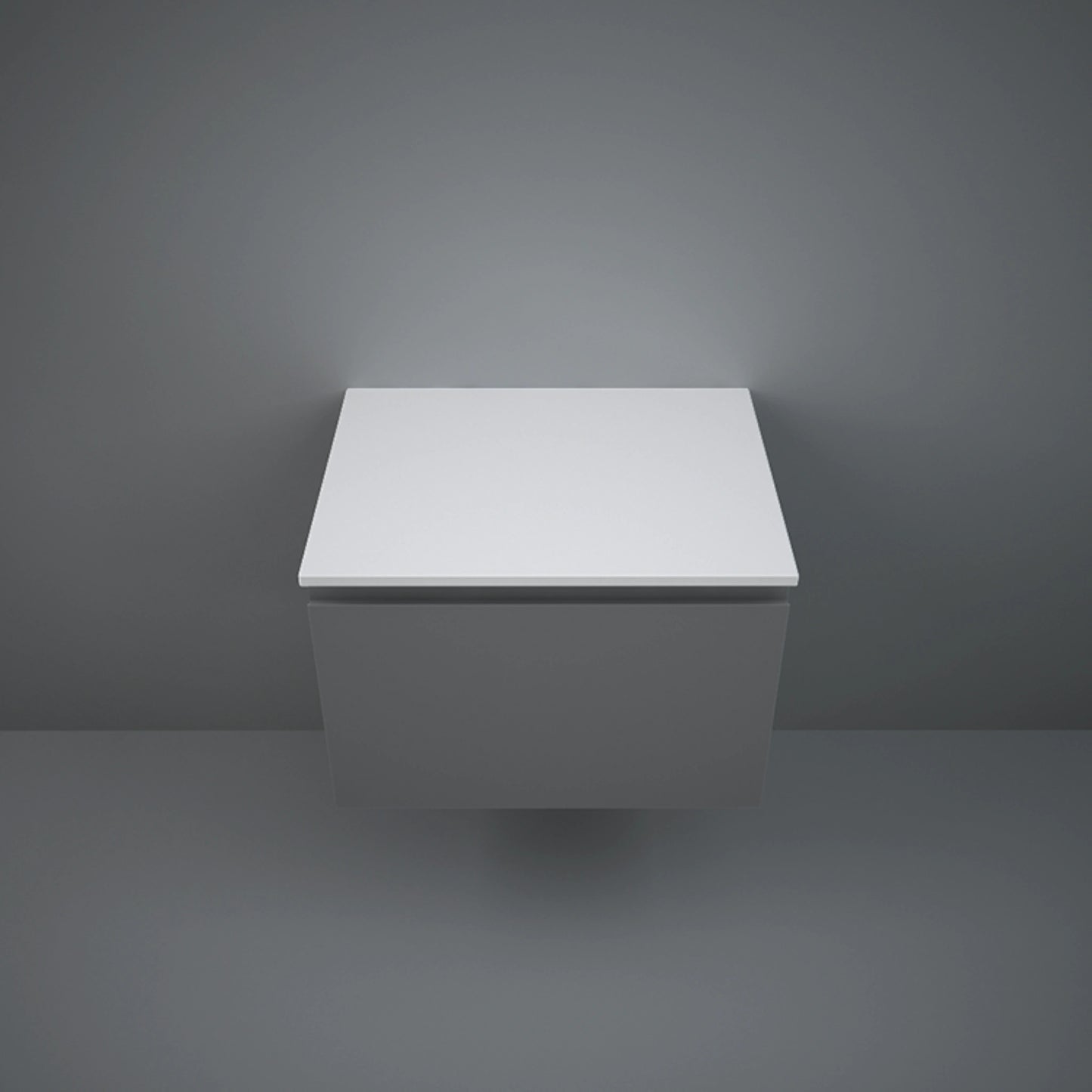 RAK-Plano PLASL06146500 rectangular counter top slab in Matt White finish, showcasing a slim 1.8cm profile and smooth mineral composite surface.