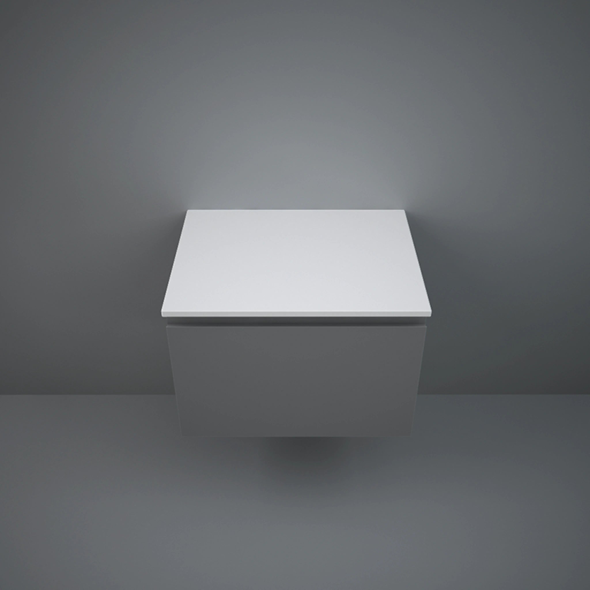 RAK-Plano PLASL06146500 rectangular counter top slab in Matt White finish, showcasing a slim 1.8cm profile and smooth mineral composite surface.