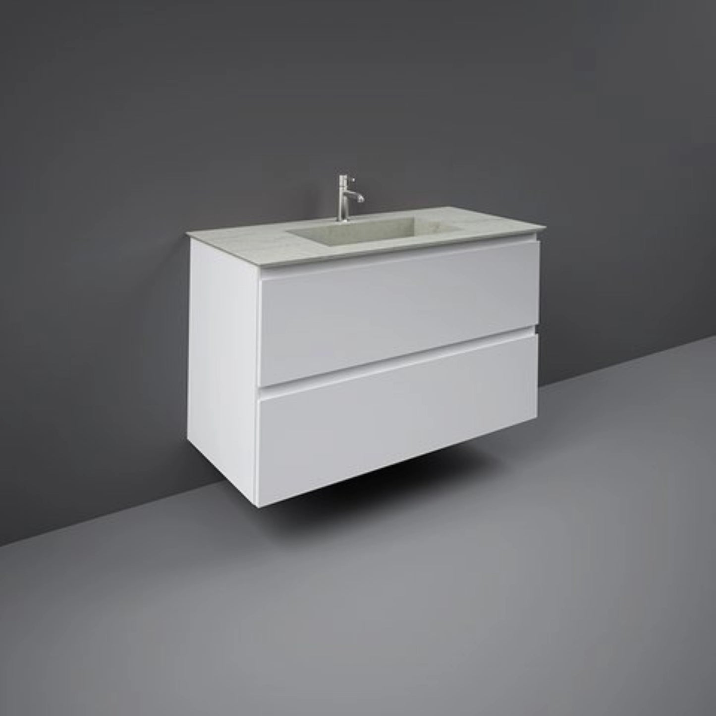 RAK-PRECIOUS PREOC10347101A large 103cm drop-in rectangular washbasin with a natural Macaubas blue-veined stone finish.