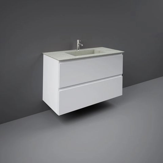 RAK-PRECIOUS PREOC10347101A large 103cm drop-in rectangular washbasin with a natural Macaubas blue-veined stone finish.