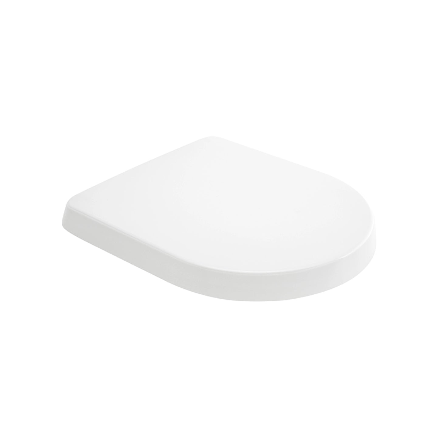 RAK Ceramics Resort series round urea toilet seat cover in white, viewed from a top-down angle to showcase its clean, ergonomic design.