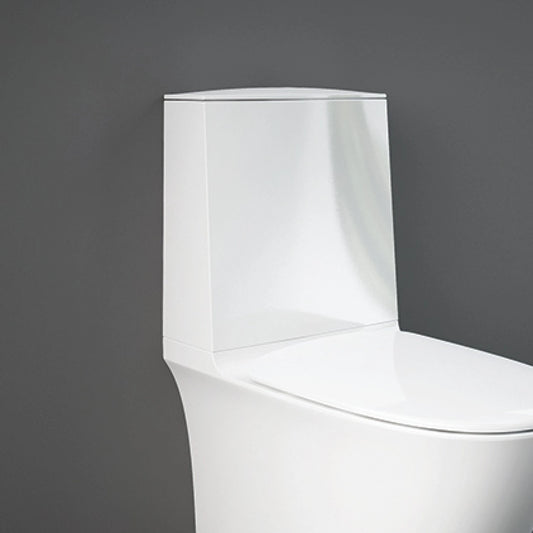 RAK-Sensation SENWT1805AWHA Alpine White ceramic water tank featuring a minimalist top design for touchless sensor flushing.