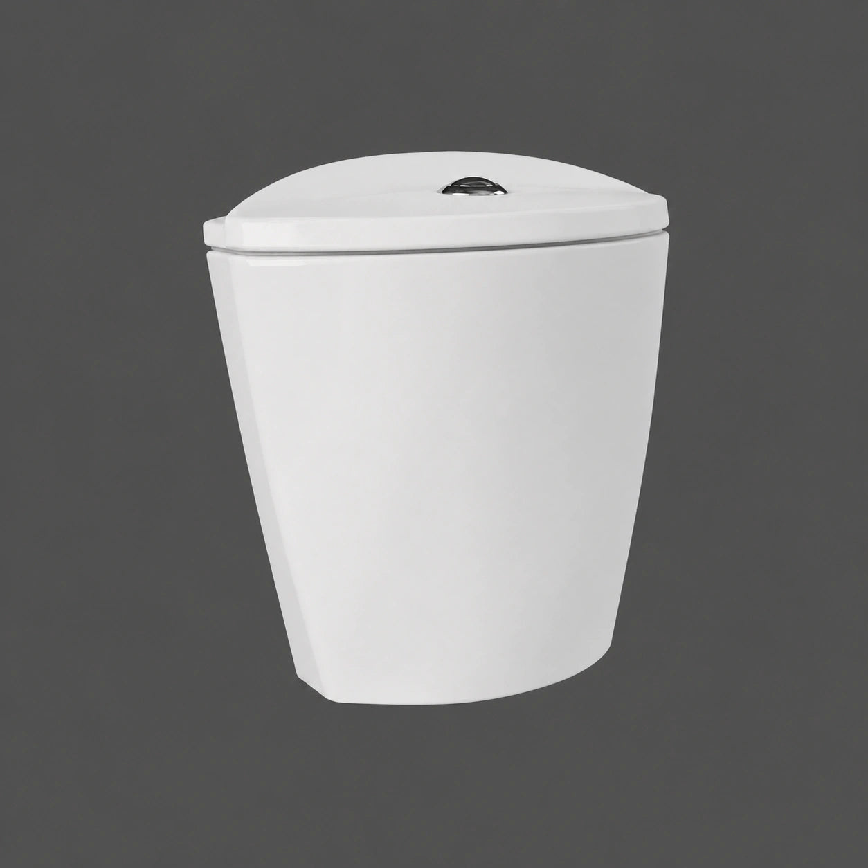 RAK-Venice VN10AWHA close coupled water closet tank in Alpine White finish, showcasing a sleek ceramic design with top dual flush button.