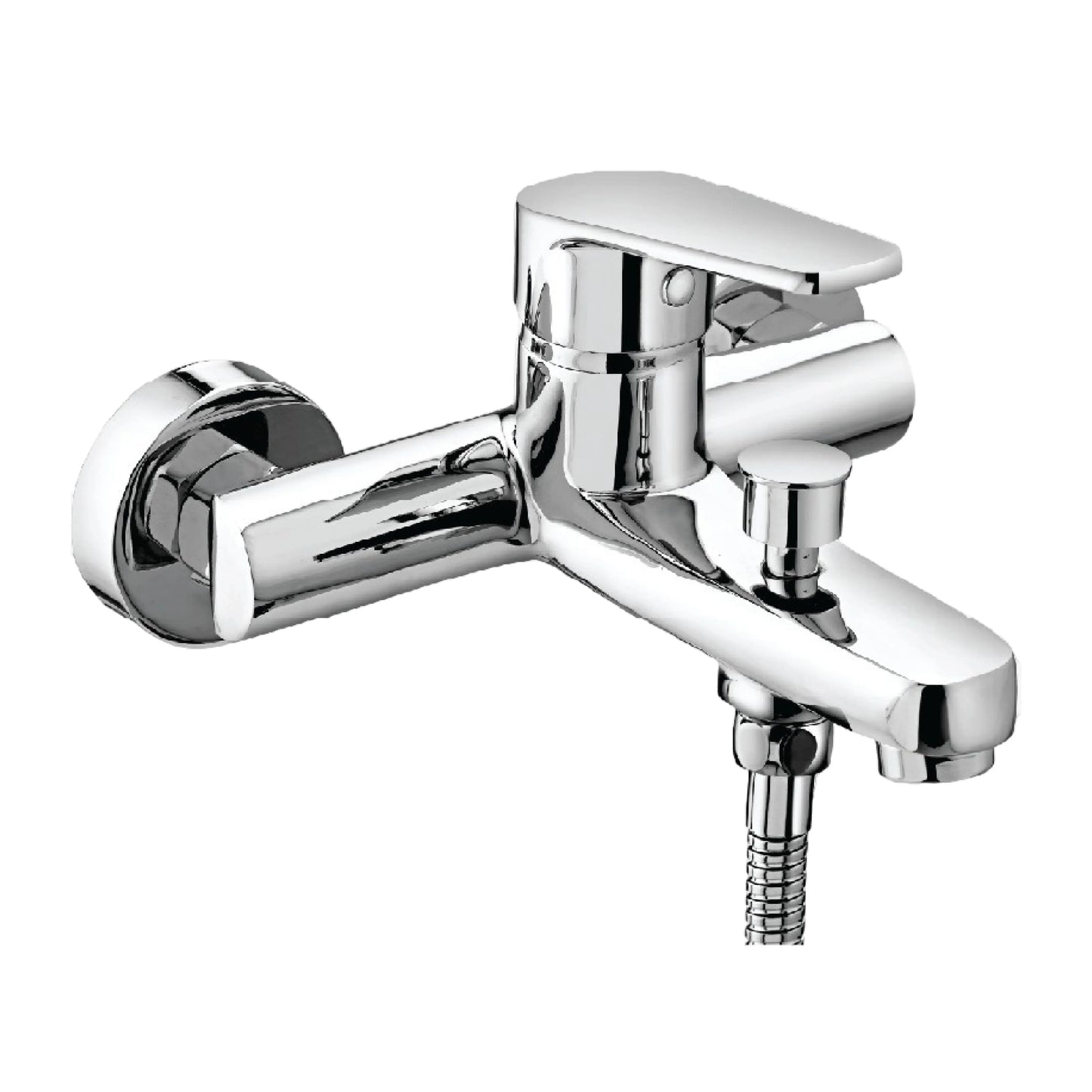 Sanitar ANIQ-BM premium brass wall-mounted bath mixer Made in India with polished chrome finish and dual-lever control