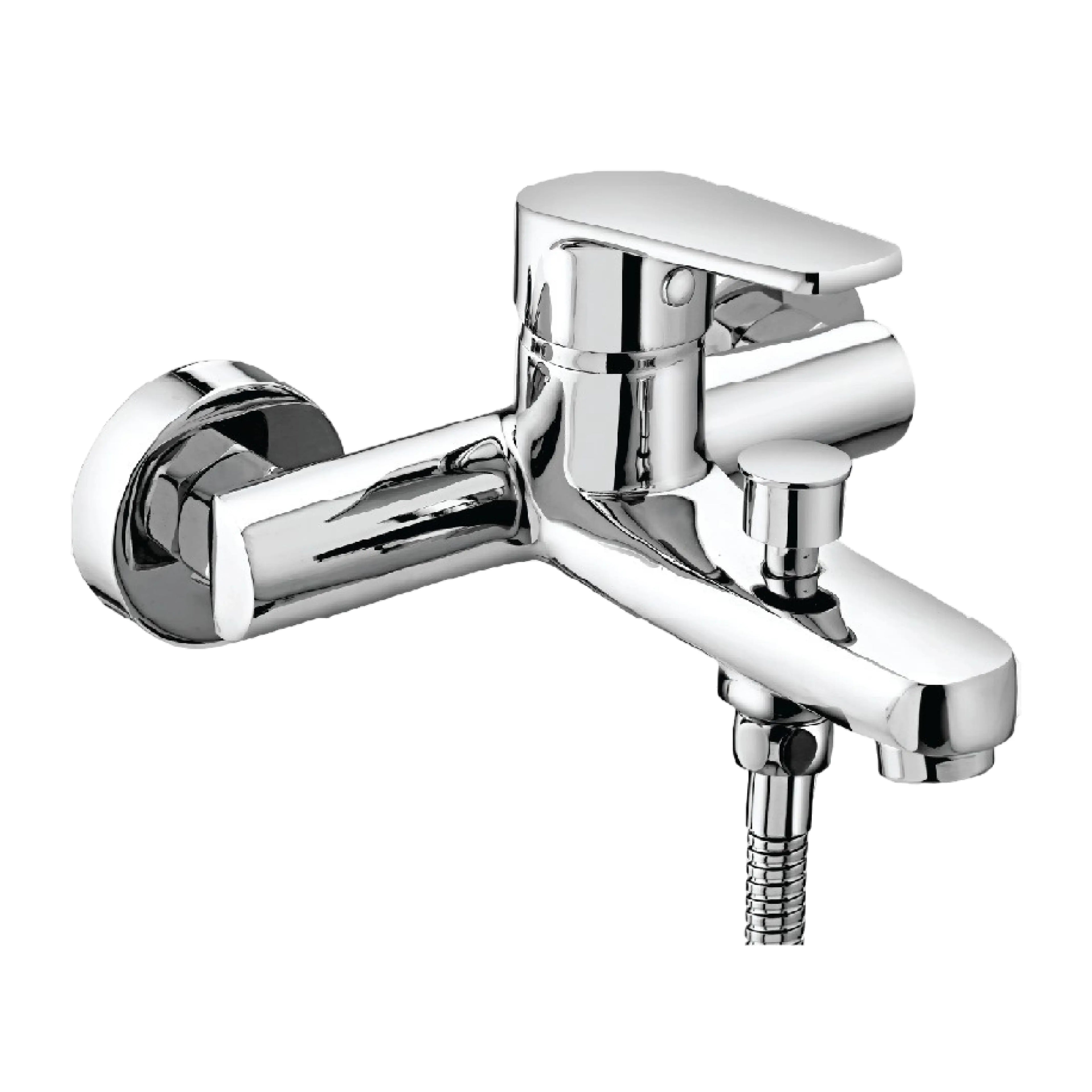 Sanitar ANIQ-BM premium brass wall-mounted bath mixer Made in India with polished chrome finish and dual-lever control