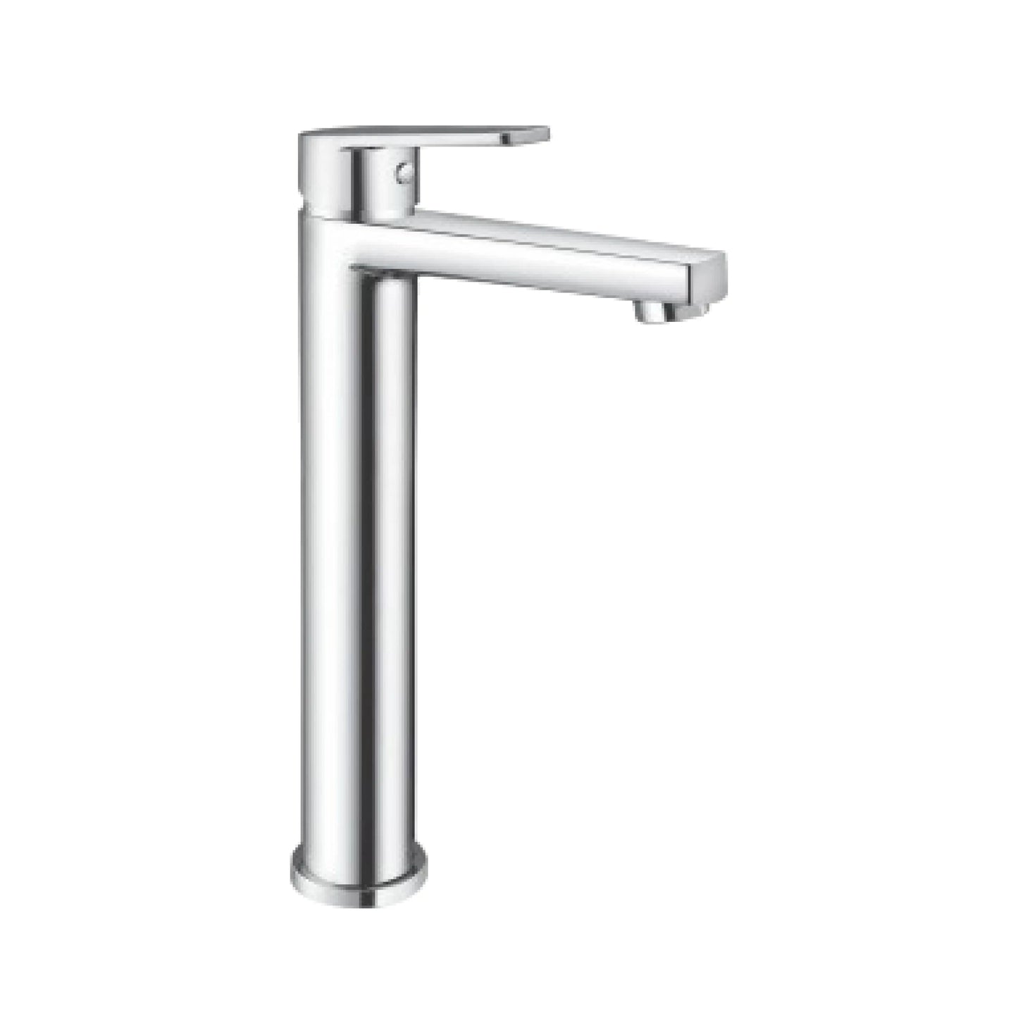 Sanitar ANIQ-HWB tall brass washbasin mixer Made in India with polished chrome finish for countertop vessel sinks