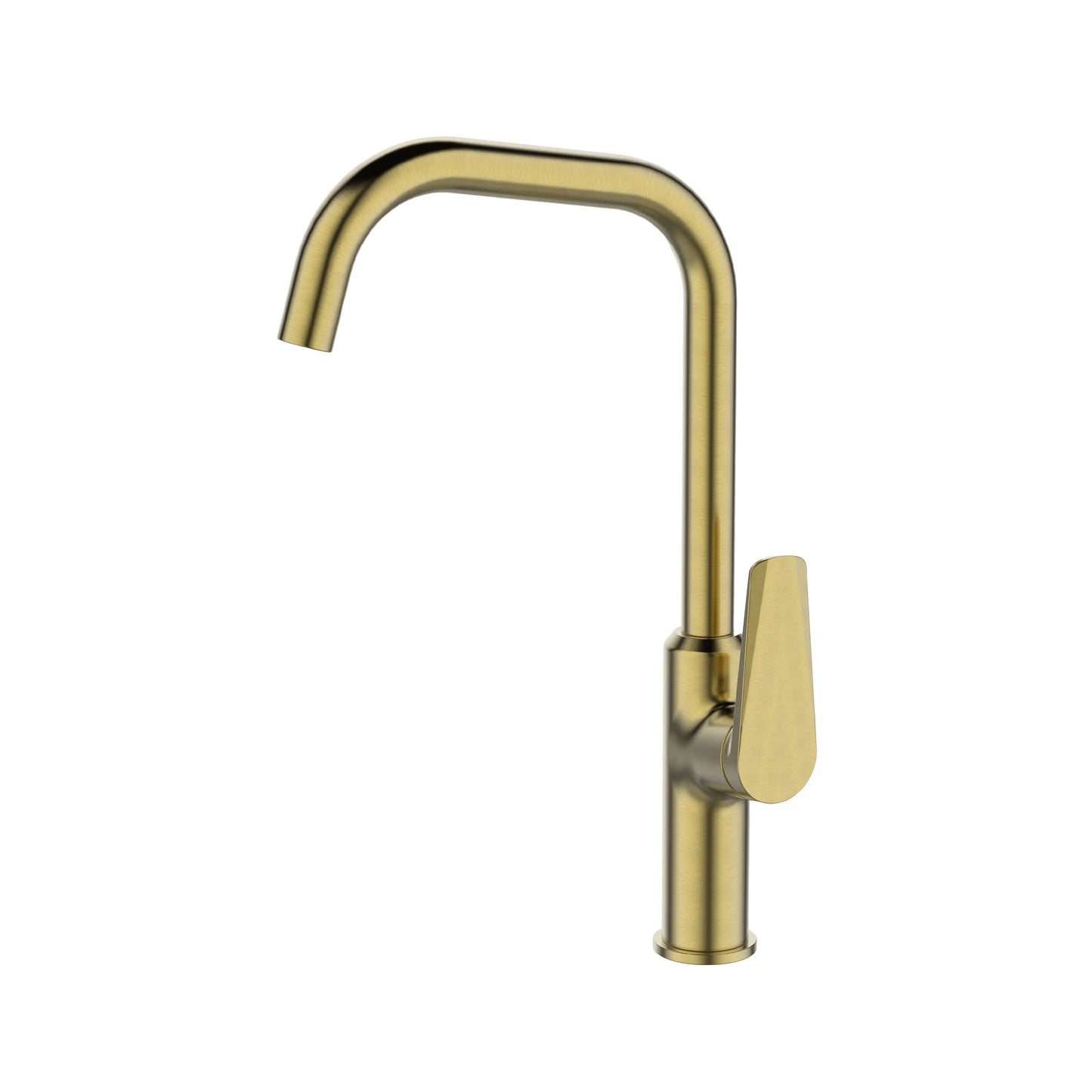 Sanitar ATRI-KM BGD brushed gold brass kitchen sink mixer with a modern single-lever handle and sleek swivel spout