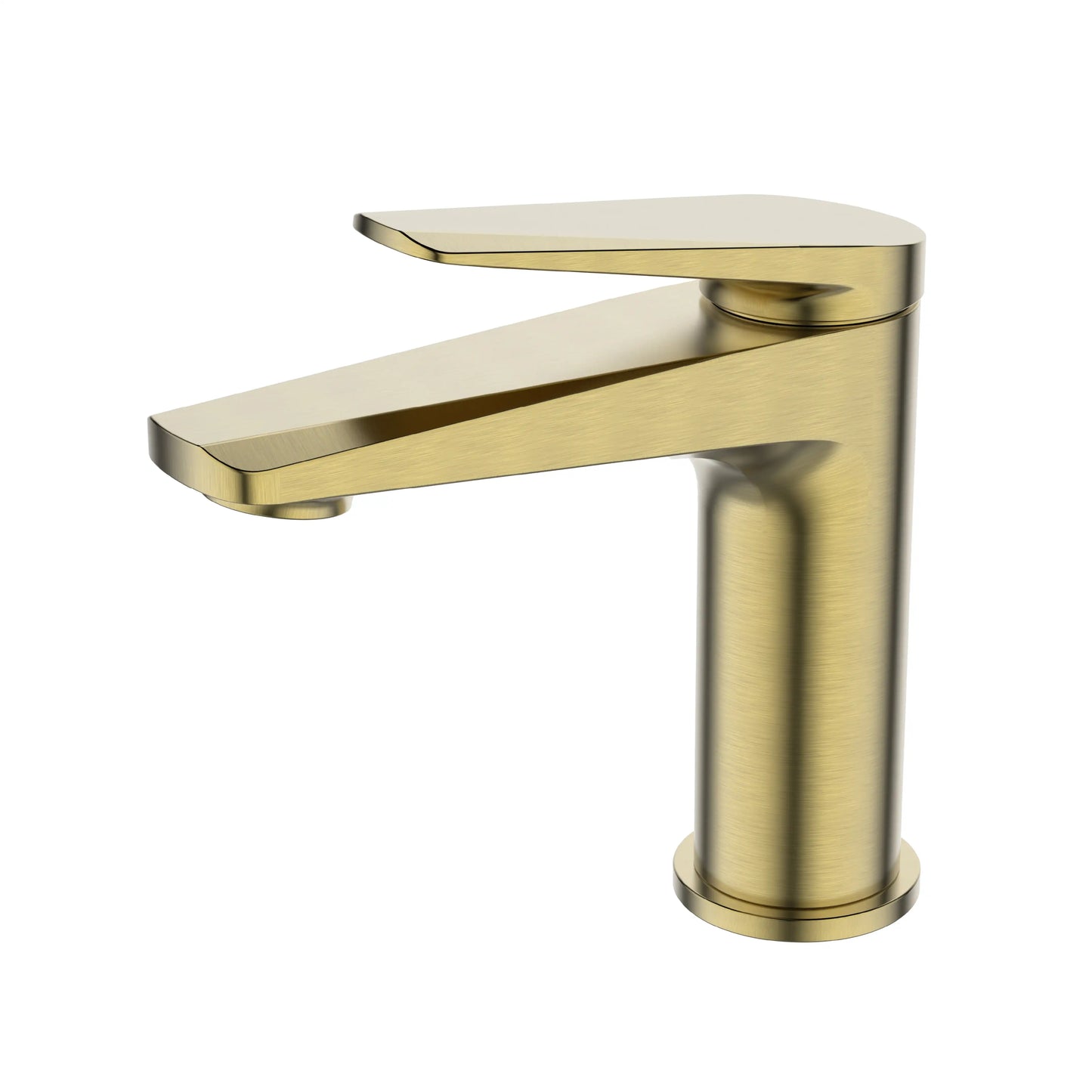 Sanitar ATRI-WB BGD premium brass washbasin mixer featuring a brushed gold finish with a modern single-lever handle and a sleek fixed spout design