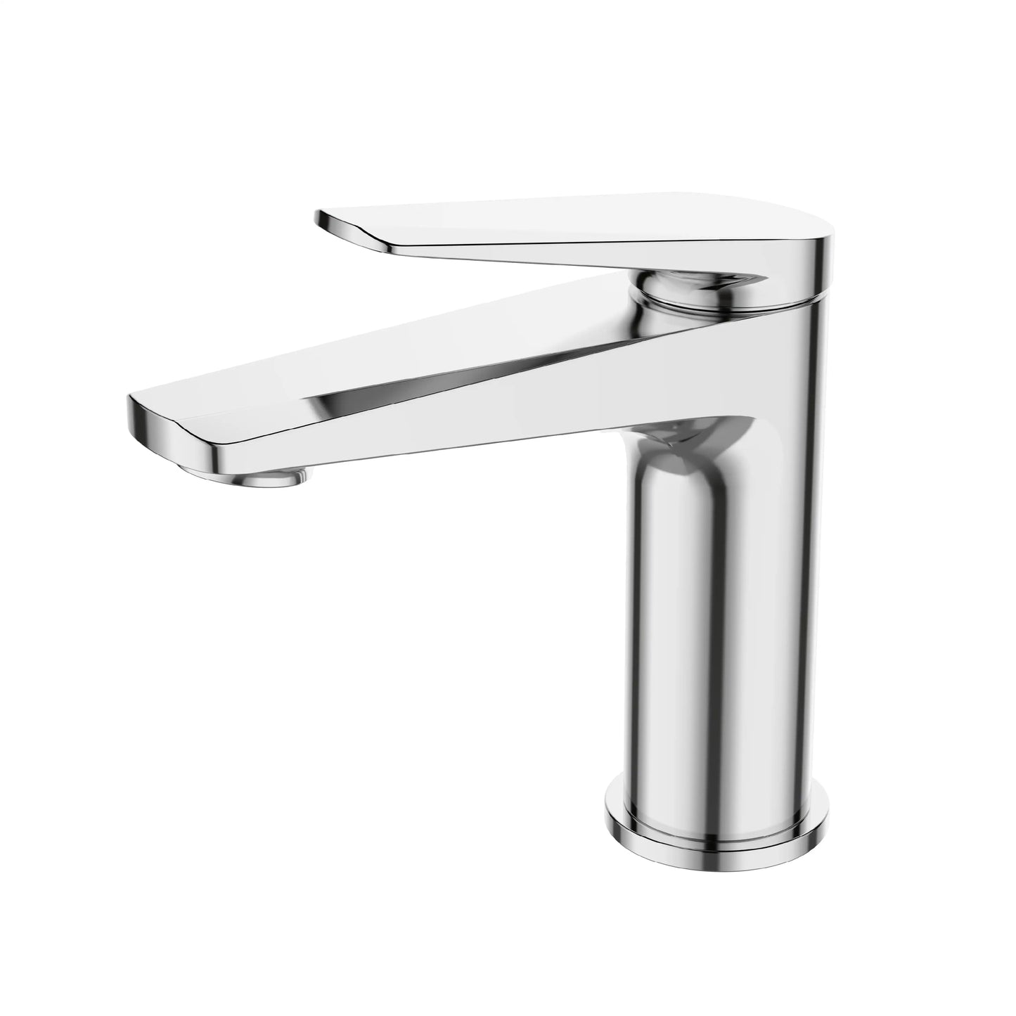 Sanitar ATRI-WB brass washbasin mixer with a polished chrome finish, featuring a sleek single-lever handle and modern fixed spout design.