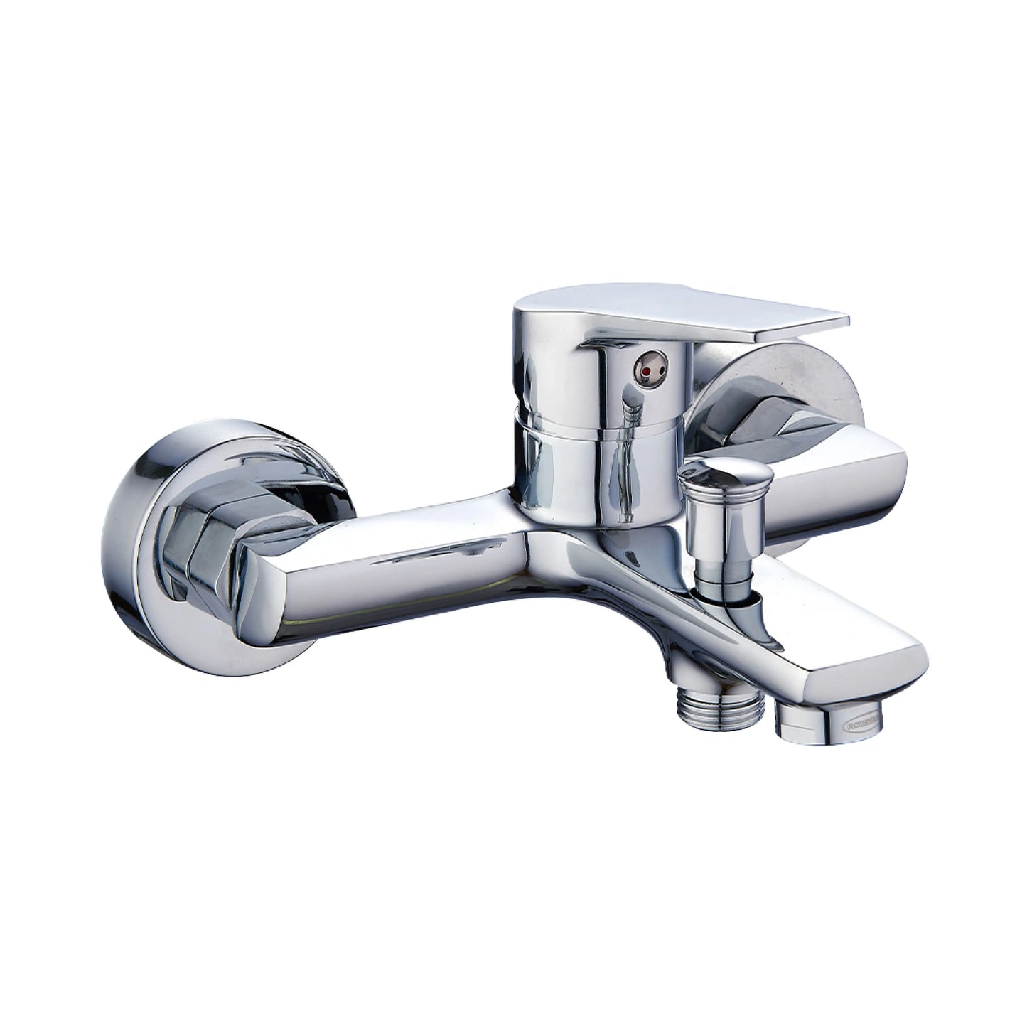 Sanitar BELO-BM premium brass wall-mounted bath mixer with polished chrome finish and contemporary handle controls