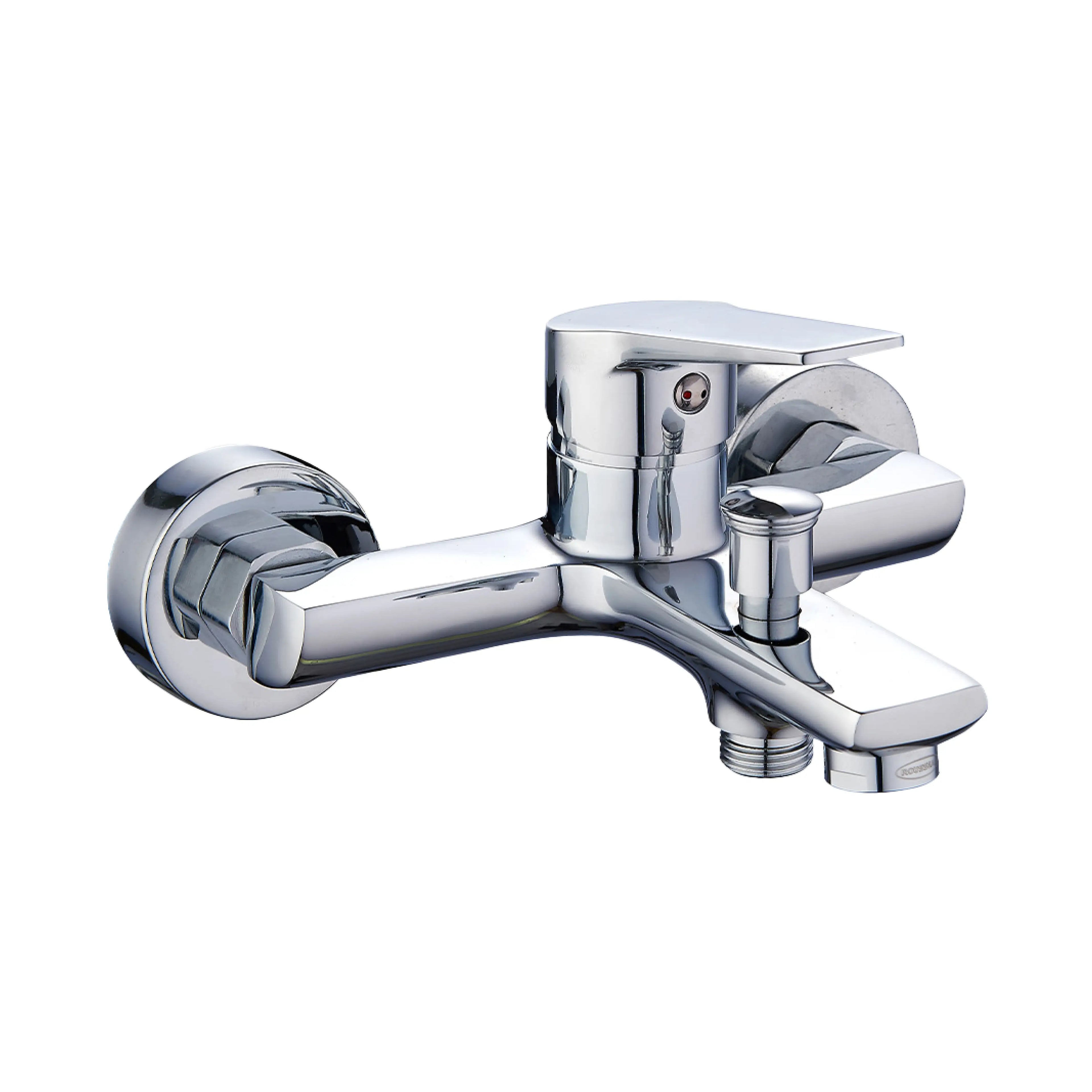 Sanitar BELO-BM premium brass wall-mounted bath mixer with polished chrome finish and contemporary handle controls