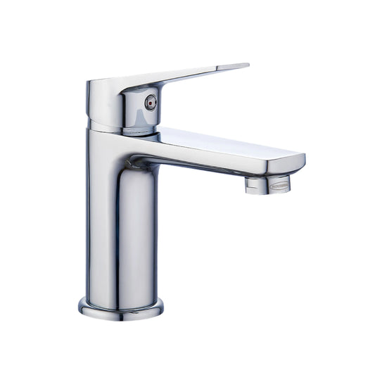 Sanitar BELO-WB contemporary brass washbasin mixer with polished chrome finish and sleek single-lever design