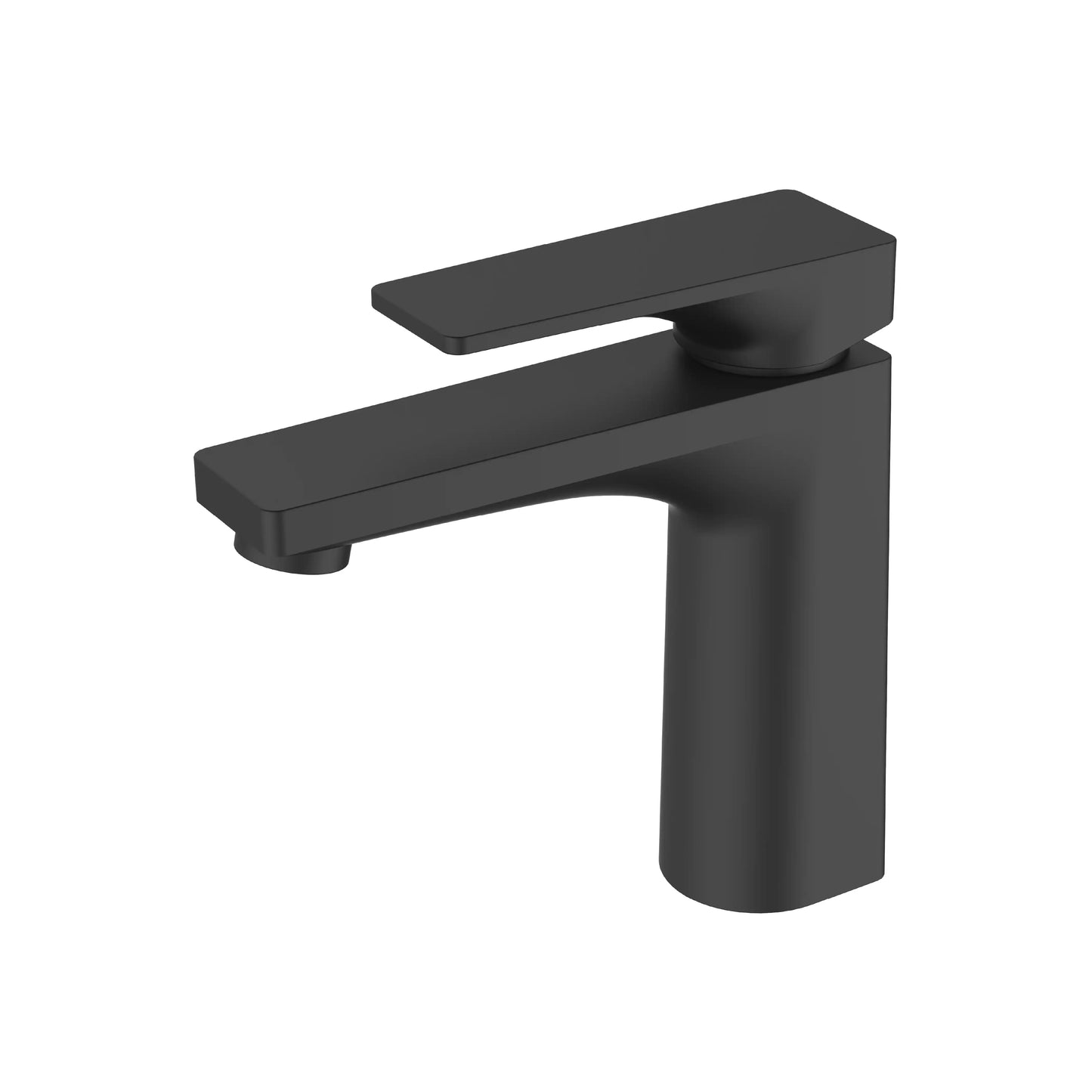 Sanitar CASE-WB BL premium brass washbasin mixer with a sleek black finish and modern single-lever handle design