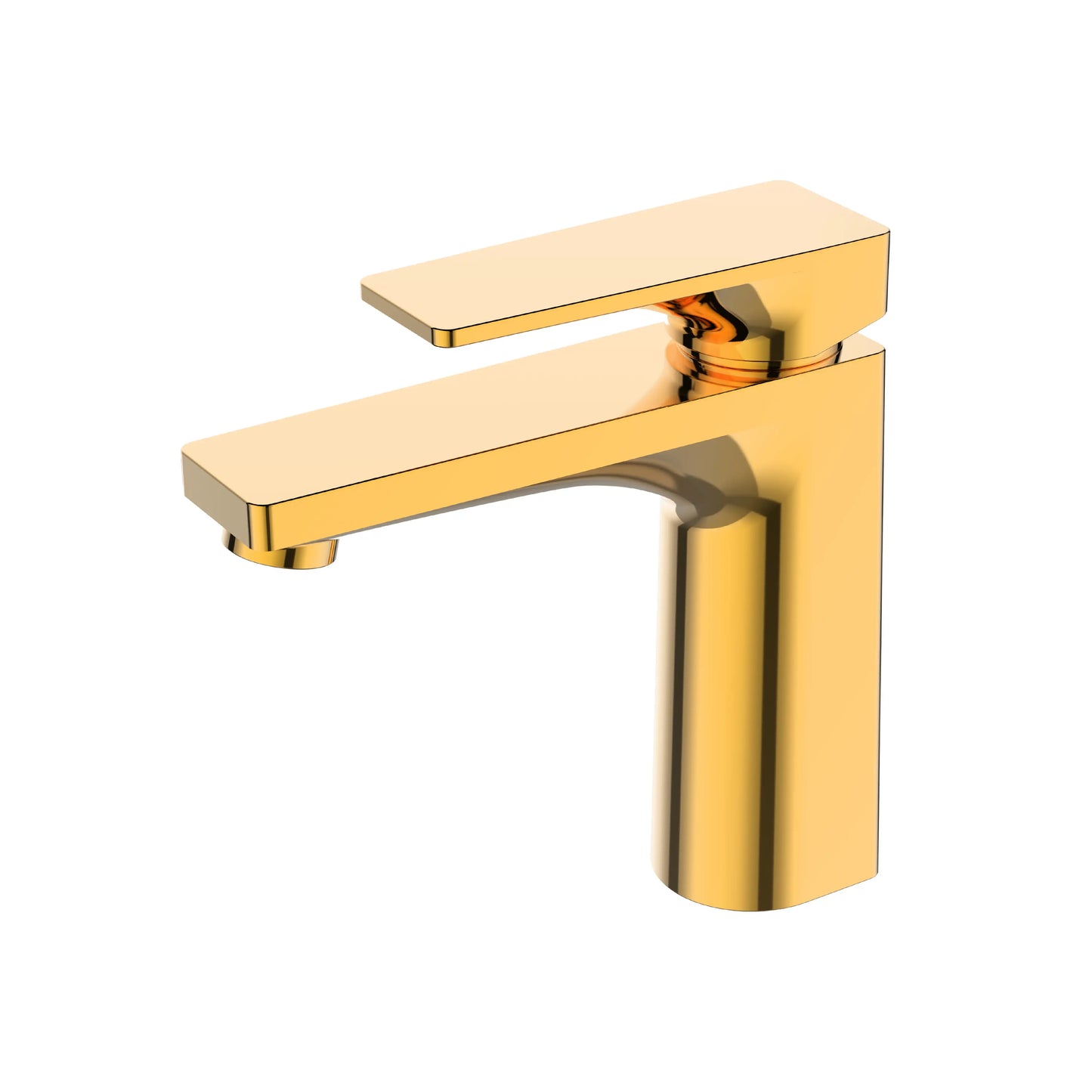 Sanitar CASE-WB GD premium brass-gold washbasin mixer with a luxury polished gold finish and a sleek single-lever handle design