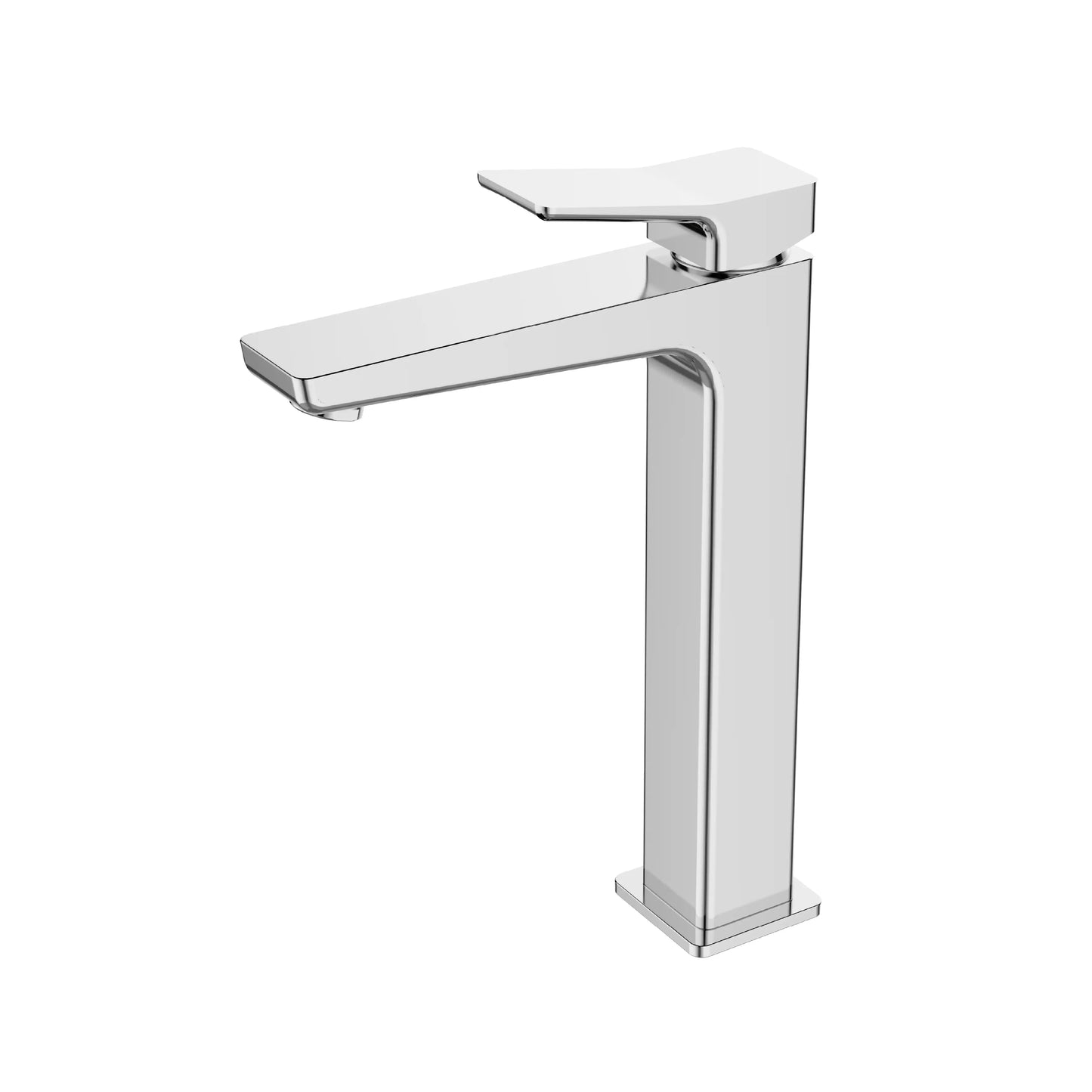 Sanitar CENT-HWB premium brass high washbasin mixer featuring a polished chrome finish, ergonomic single-lever handle, and an elegant tall spout for vessel sinks.
