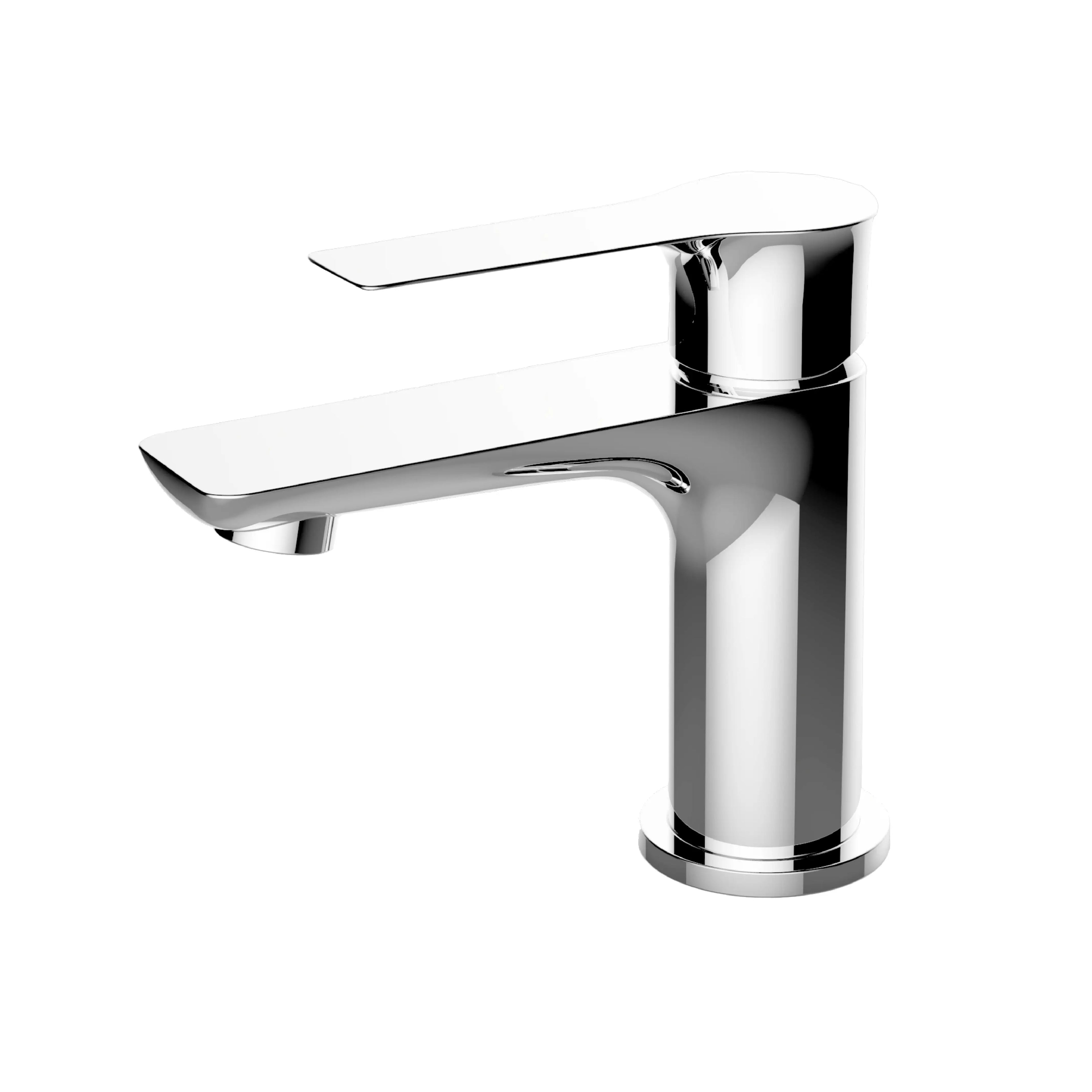 Sanitar COB-WB premium brass washbasin mixer featuring a polished chrome finish with a modern single-lever handle and a sleek fixed spout design.