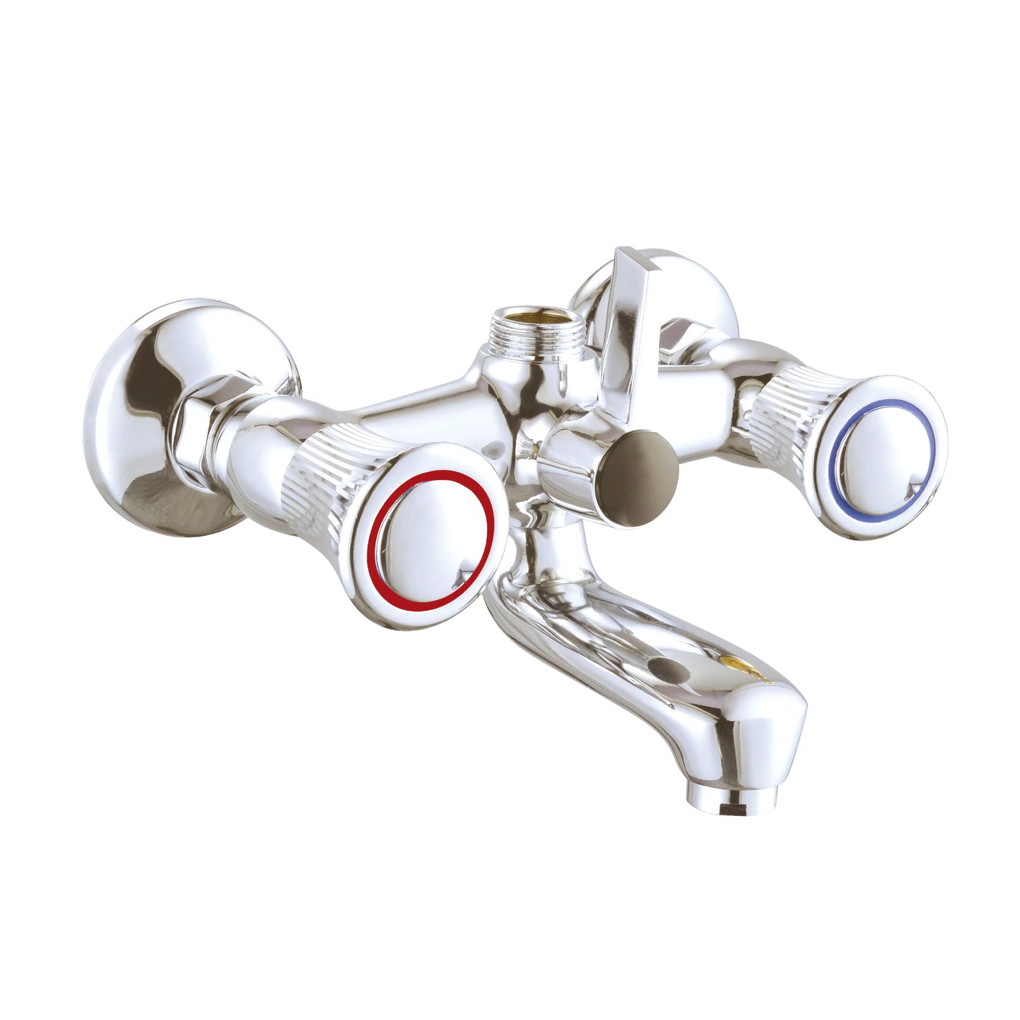 Sanitar DIAMOND-BM wall-mounted brass bath mixer with a polished chrome finish, featuring an ergonomic single-lever handle and a sleek integrated spout.