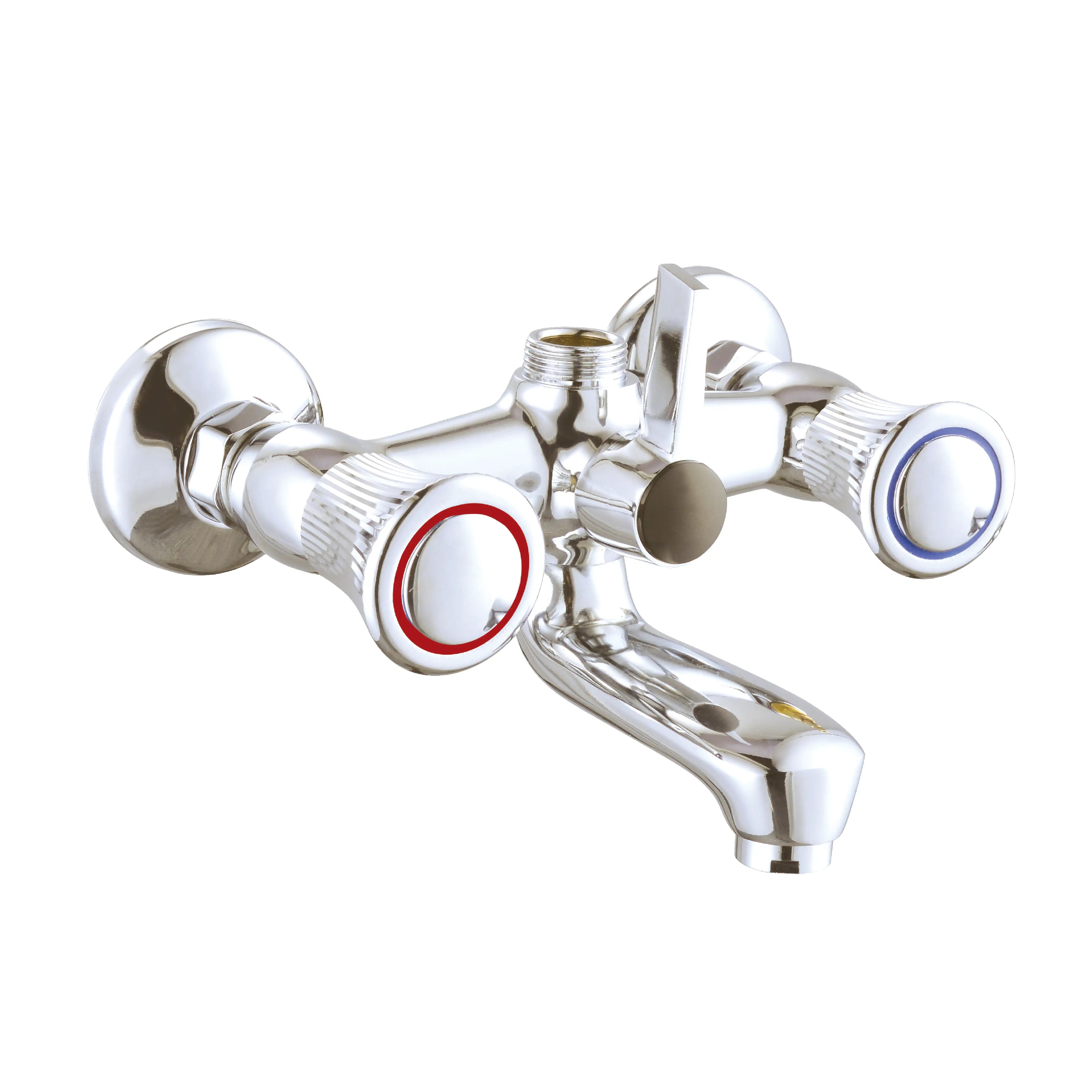 Sanitar DIAMOND-BM wall-mounted brass bath mixer with a polished chrome finish, featuring an ergonomic single-lever handle and a sleek integrated spout.