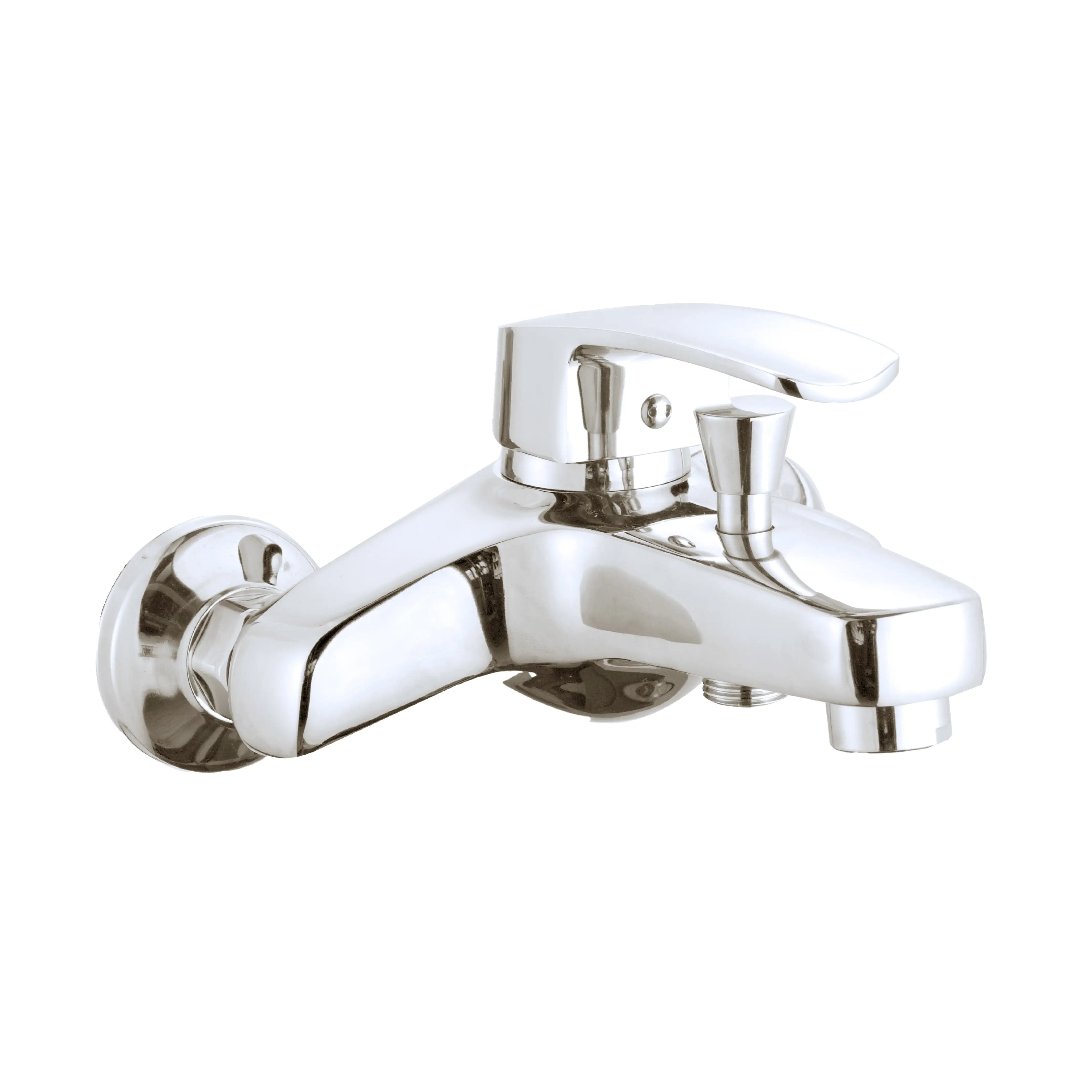 Sanitar JADE-BM premium brass wall-mounted bath mixer with polished chrome finish and contemporary dual-handle controls