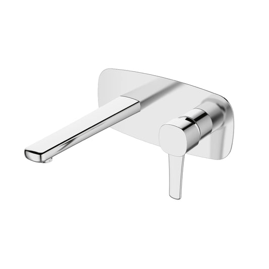 Sanitar LUGO-WMBM concealed brass bath mixer featuring a polished chrome finish, a sleek single-lever handle for temperature control, and a modern wall-mounted design