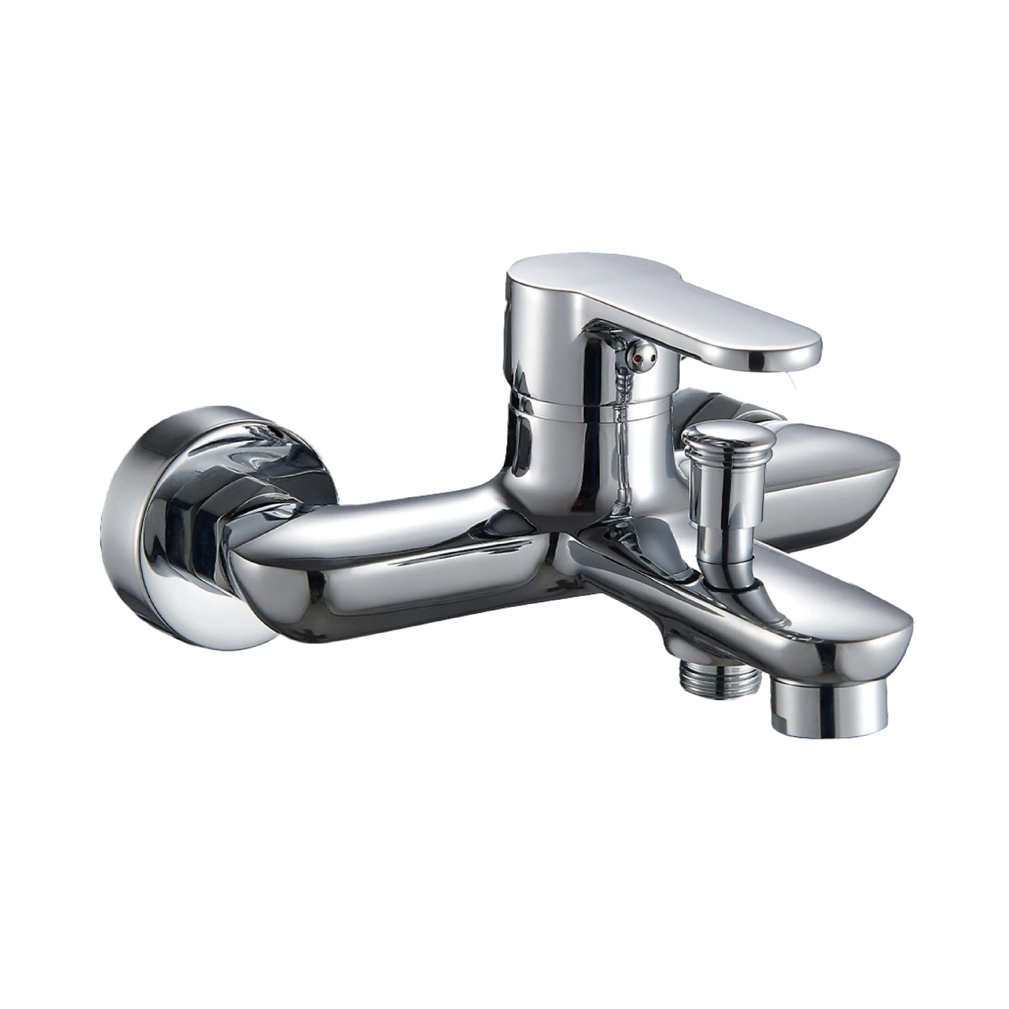 Sanitar LYCA-BM wall-mounted brass bath mixer with polished chrome finish and single levers