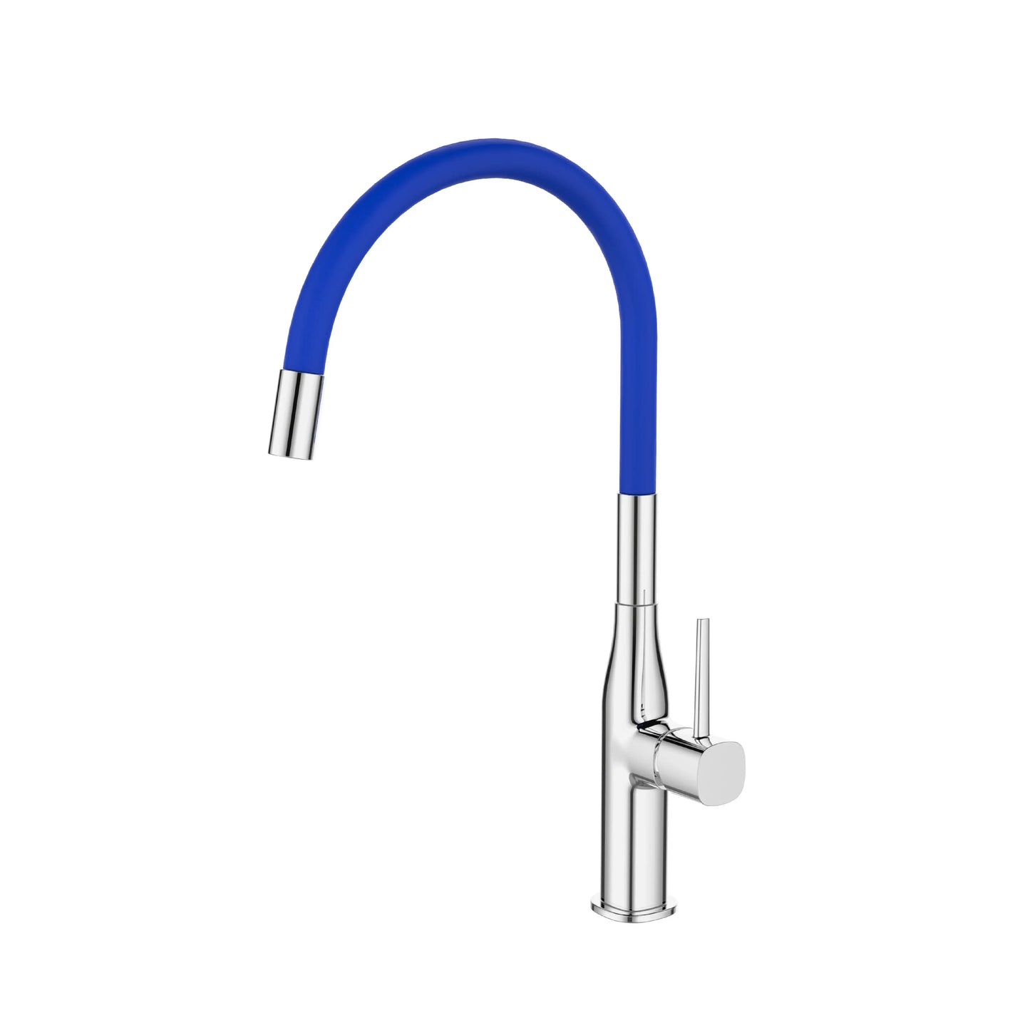 Sanitar MARINO-KM premium brass kitchen sink mixer featuring a polished chrome finish, high-arc swivel spout, and modern single-lever handle control.