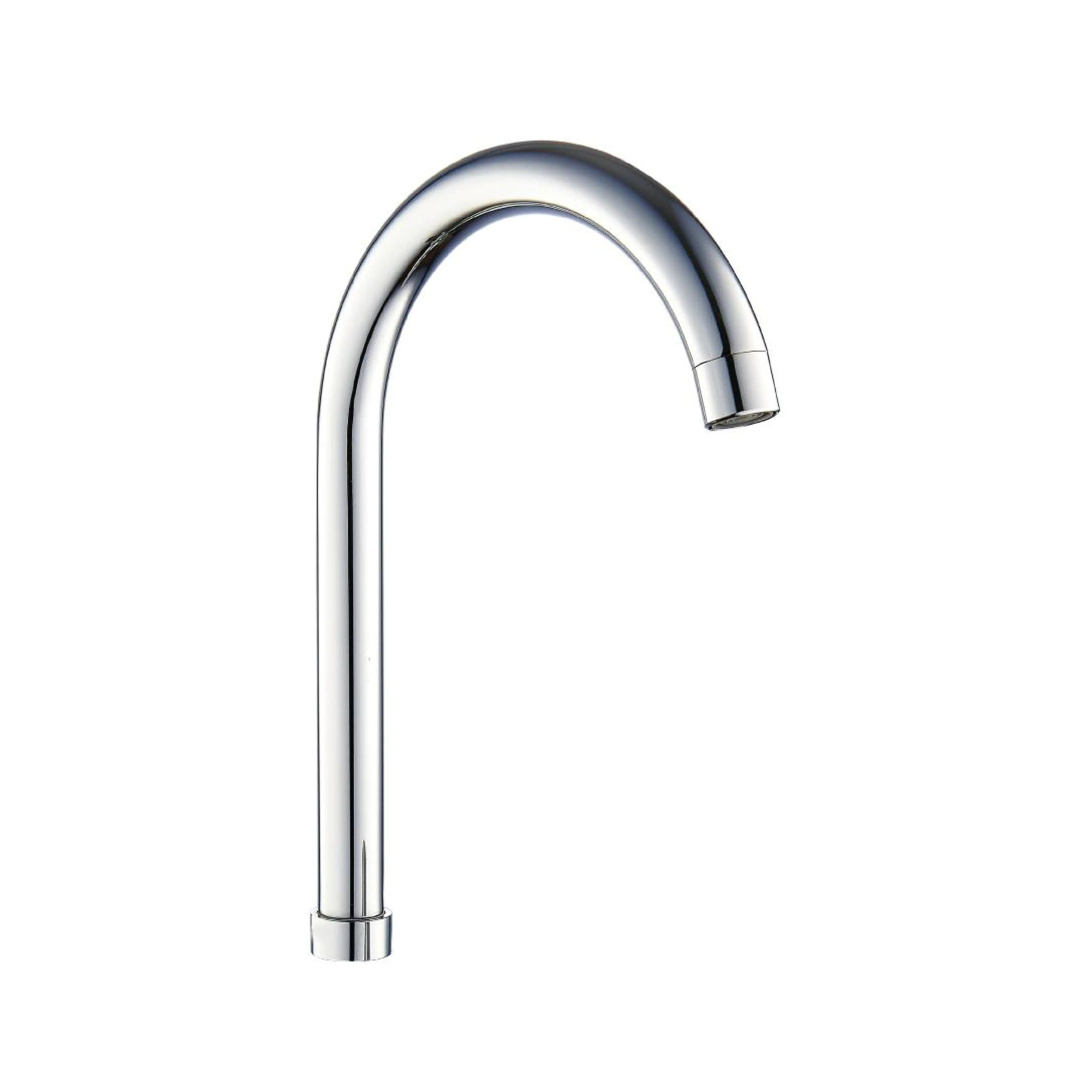 Sanitar S.S.SANI SPOUT-U150-24MM zinc replacement spout with a polished chrome finish and a curved U-shape design.