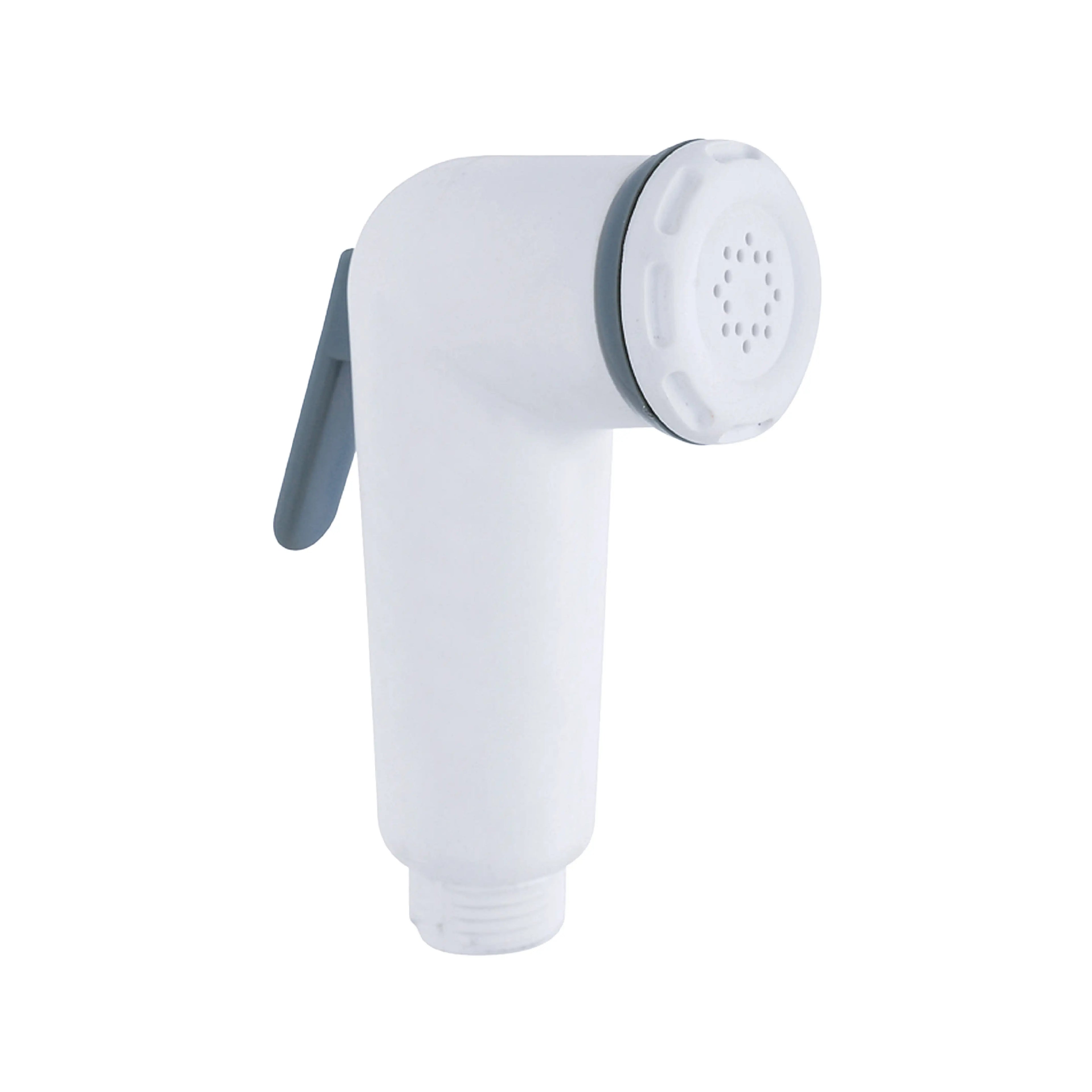 Sanitar SAGA white and grey handheld shuttaf head with ergonomic trigger handle and durable plastic finish