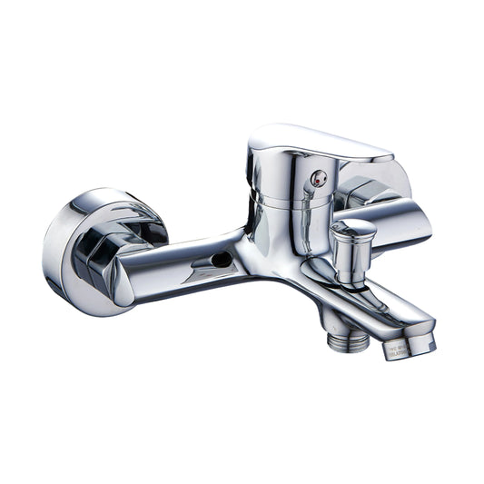 Sanitar ZYGO-BM modern brass wall-mounted bath mixer with polished chrome finish and ergonomic controls