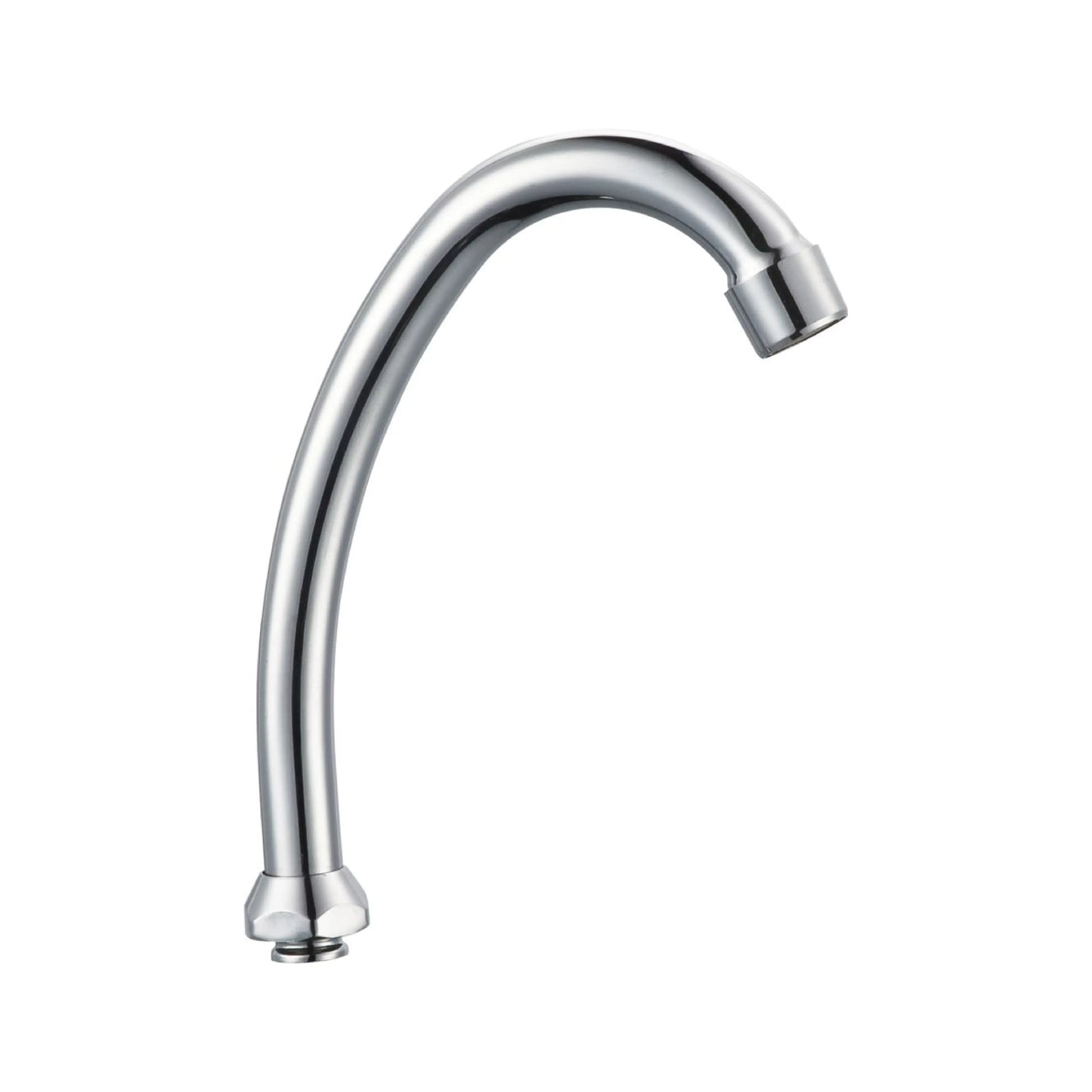 SCAFATIO S.S. SCAF SPOUT-C080-18MM featuring a durable construction with a polished chrome finish and a curved swivel spout design for efficient water flow.